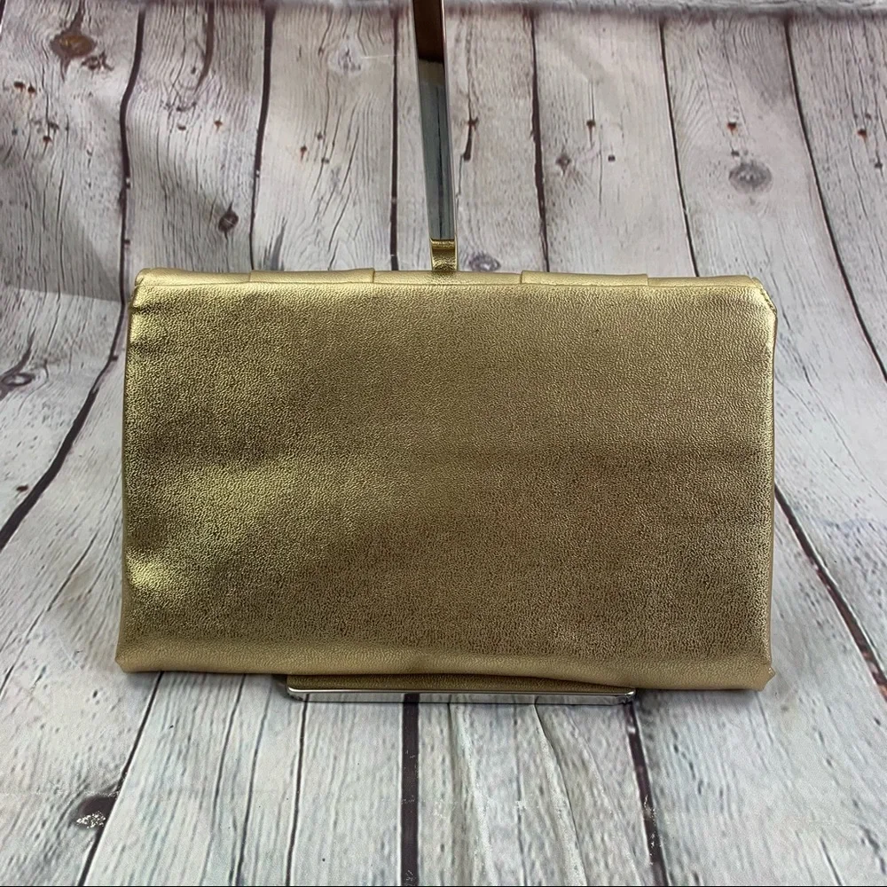 Vintage Gold Pleated Clutch Purse